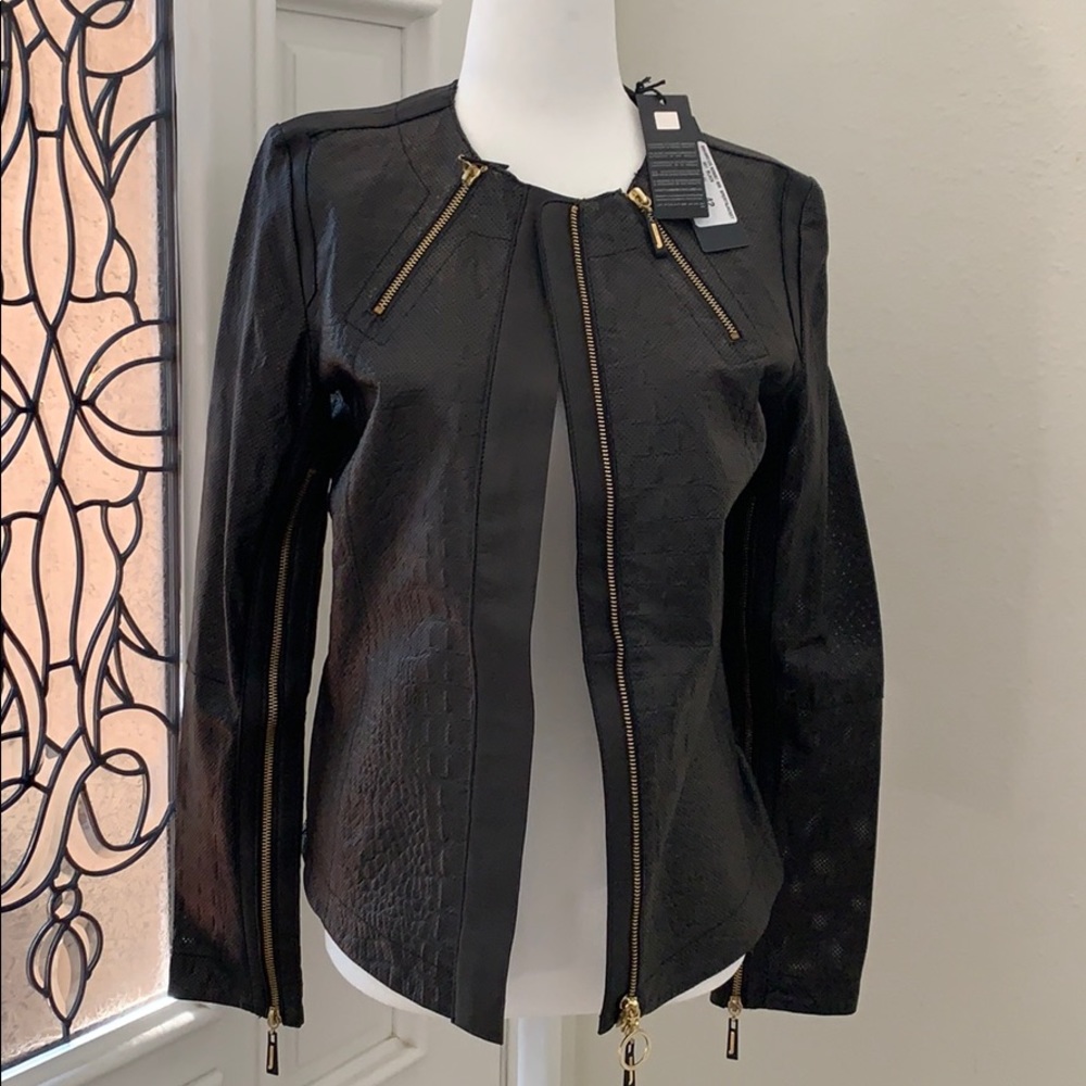 Just Cavalli women’s leather jacket size 42=US 4
